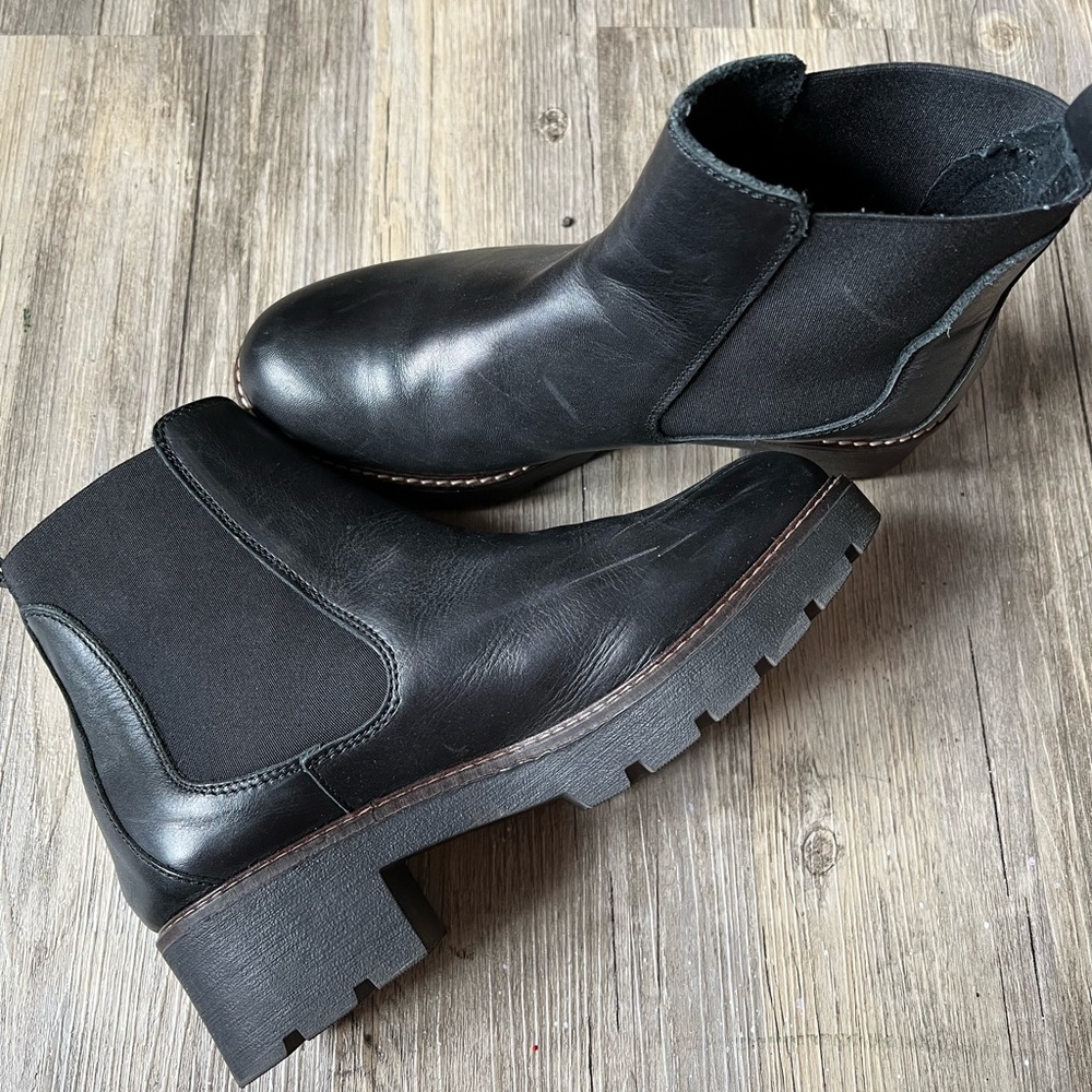 Anthropologie Black Ankle Boots